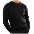 thumbnail image 3 of uikmnh Men's Autumn and Winter Simple Solid Color Knit Sweater Pullover, 3 of 6