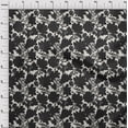 thumbnail image 3 of oneOone Cotton Jersey Black Fabric Stripe & Floral Artistic Craft Projects Decor Fabric Printed By The Yard 58 Inch Wide, 3 of 4
