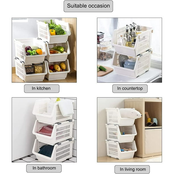Mini Ctas De Plástico Para Tante, Cubo De Almacenamiento De Cocina, Organizador, Contenedor
