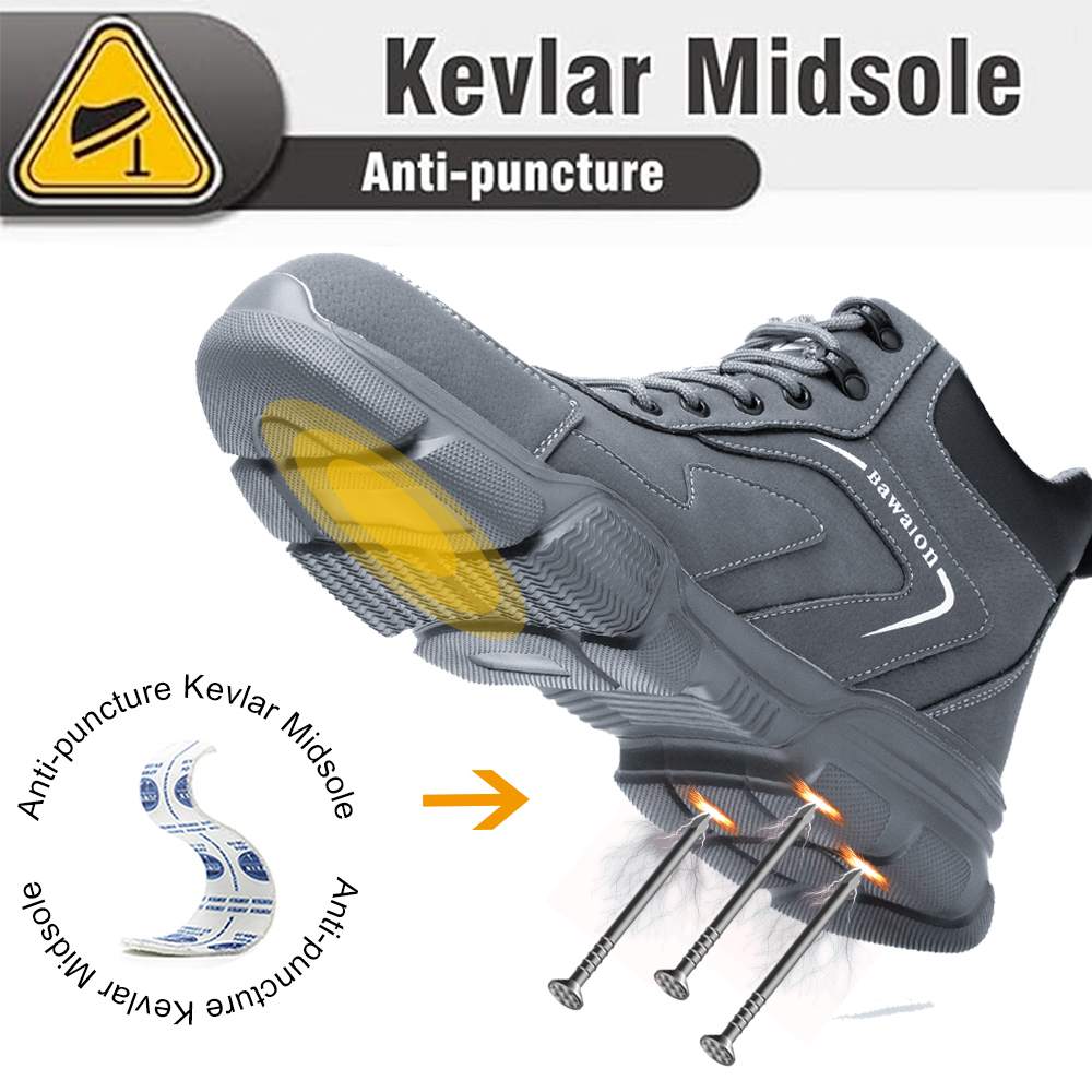 Sogetch Steel Toe Work Boots, Waterproof, Puncture-Resistant photo 4