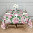 thumbnail image 3 of Pioneer Flower Floral Print Pattern Square Tablecloth,Waterproof Square Table Cover,Wipeable Spillproof Washable Table Cover for Home Kitchen Party Decor 60"x60"(152x152cm), 3 of 6