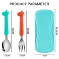 thumbnail image 2 of Juego portátil de cuchara y tenedor de acero inoxidable de calidad alimentaria 304 para niños 4 Uds., 2 of 5