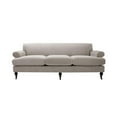 thumbnail image 2 of Maklaine Contemporary Hardwood Sofa with Metal Casters in Silver Grey, 2 of 14