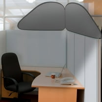 LAMIRO Foldable Office Cubicle and Desk Shade,Portable Light Shade,29.5 Inches Foldable Canopy Weakens Light or Disturbance for Working Office Cubicle Accessories,Black (Gray)