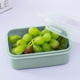 thumbnail image 6 of Meal Prep Containers,Bento Box for Dining Out Rectangular &Thick Food Storage Containers with Lids,Reusable Plastic,Stackable Bento Box,Microwave/Freezer/Dishwasher Safe,BPA Free(Green,5.5x3.7x1.57"), 6 of 9