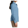 thumbnail image 3 of Womens Long Sleeve Carefree Poplin Uniforms Dress Cotton/Polyester Shirt Carolina Blue 4X-Large, 3 of 6