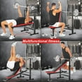 thumbnail image 6 of OPPSDECOR 600LBS 6 in 1 Weight Bench Set, Adjustable Bench Press Set and Squat Rack, Foldable Workout Benches for Home Gym, Incline Decline Flat Sit Up Strength Training Bench, 6 of 11