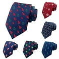 thumbnail image 2 of Christmas Tie Anti-wrinkle Wide Exquisite Adjustable Festive Gift Smooth Surface Snowflake Gift Box Xmas Tie for Dating, 2 of 8