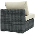 thumbnail image 3 of Modern Contemporary Outdoor Patio Armless, Beige, Fabric, Synthetic Rattan, 3 of 3
