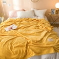 thumbnail image 6 of HomeDM Fleece Blanket - 79"x59" Soft Lightweight Cozy Warm Throw Blanket for Bed, Sofa, and Couch, Bedroom Home Decor Gifts, Yellow, 6 of 7