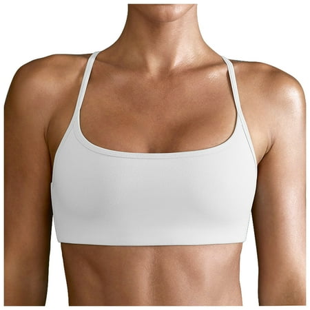 

Modern Top! Women s Sports Bra Padded Cross Back Backless Sports Bra Crop Top For Yoga Fitness XL