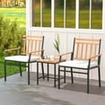 thumbnail image 5 of Costway 3 PCS Outdoor Furniture Set with Coffee Table Heavy-Duty Metal Frame for Balcony, 5 of 10
