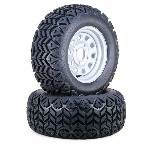 WANDA ATV Tire & wheel 23X10.5-12 4-Ply with 4-110 PCD 5 2 Silver Wheel-17035,SET 2