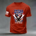 thumbnail image 6 of American 250th Anniversary Shirt 250 Years 1776-2026 250th Birthday Eagle Liberty Bell T-Shirt (Red,S), 6 of 6