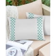 thumbnail image 2 of Outdoor Waterproof Throw Pillow Covers Set of 2 Green Check Plaid Pillowcases Lumbar Outdoor Pillows Cushion Case 20x12 Inch Buffalo Farmhouse Style Pattern Patio Pillows for Couch Sofa Bed Garden, 2 of 9