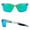 GRAY | GREEN, variant on 100% 61020-100-57 - Sportcoupe Sunglasses (Black)