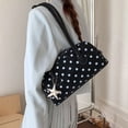 thumbnail image 4 of Rvusndi Polka Dot Bowler Bag,Slouchy Tote Bags Polka Dot PU Bowler Bag for Women Fashion Hobo Bags Large Shoulder Bag Handbag for Travel Work, 4 of 8