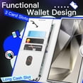 thumbnail image 3 of JETech Wallet Case for Samsung Galaxy S24 Ultra 5G, Shockproof PU Leather Magnetic Flip Cover with Card Holder, Stand Feature and Full Camera Protection (White), 3 of 6