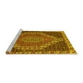 thumbnail image 2 of Ahgly Company Machine Washable Indoor Square Medallion Yellow Traditional Area Rugs, 4' Square, 2 of 4