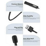 MillSO USB PC Microphone Plug & Play Omnidirectional External USB Computer Lavalier Microphone for Computer, Recording, Gaming, Meeting, 4.9ft
