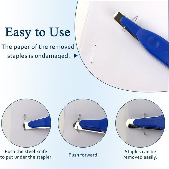 Professional Magnetic Staple Puller Remover, Stapler Remover Tool Staple Remover Stick for Classroom, Office and Home, Blue