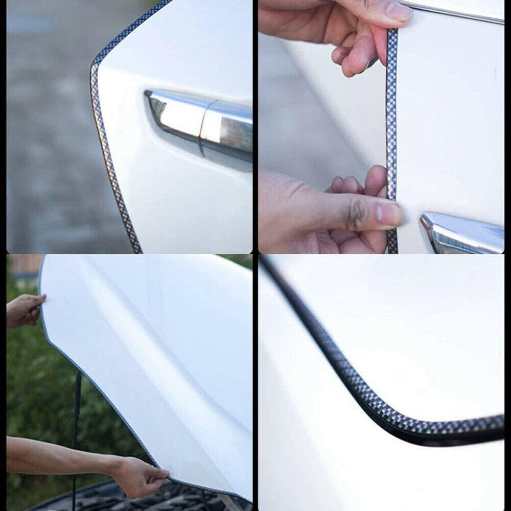 Black Carbon Fiber Trim Moldings Door Strips Car Edge Guard Protector U Shape AU