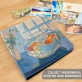 thumbnail image 4 of FORMRS 3 Ring Photo Album 4"x6" Self Adhesive Large Capacity PU Leather Cover, Blue Goldfish, 4 of 8