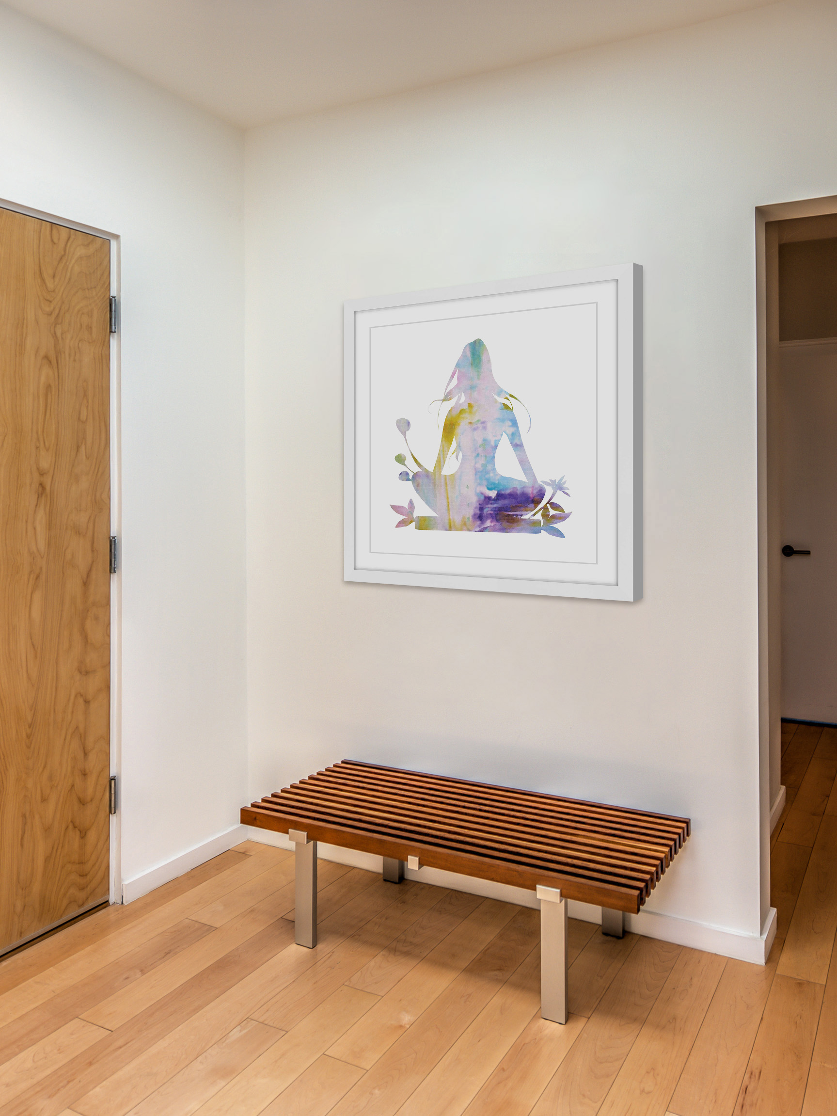 "Floral Meditation" Framed Painting Print