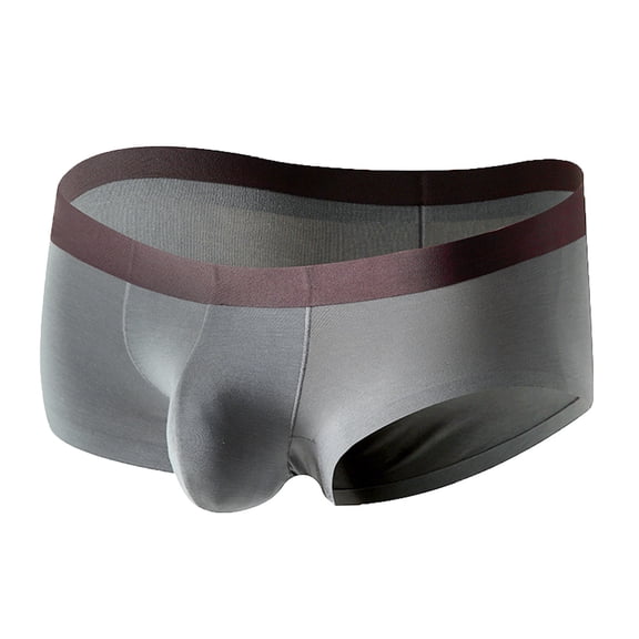 Odeerbi Mens Underwear Seamless Boxer Briefs 2024 Casual SolidHip Lift Breathable Erogenous Mid Waist Pants Pink