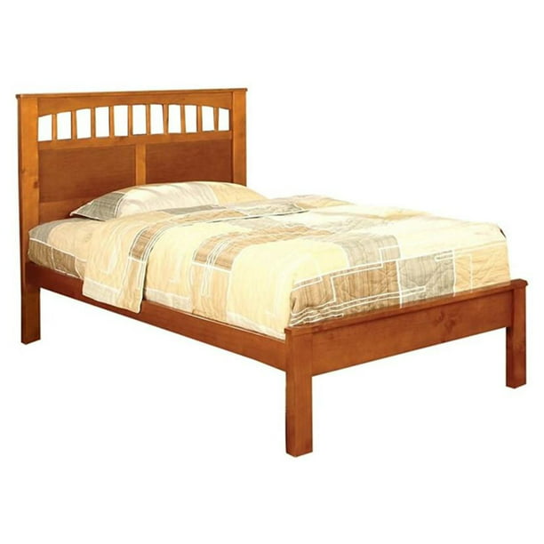 Transitional Twin Bed With Mission, Full Size Mission Style Headboard