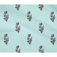 thumbnail image 4 of oneOone Cotton Flex Pastel Mint Fabric Leaves & Floral Block Diy Clothing Quilting Fabric Print Fabric By Yard 40 Inch Wide, 4 of 4