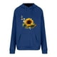 thumbnail image 3 of ICHUANYI Clearance Women's Rounk Neck Long Sleeve Hooded Casual Printing Pullover Blouse Sweatshirt Tops Tops ICHUANYI "ICHUANYI", 3 of 6