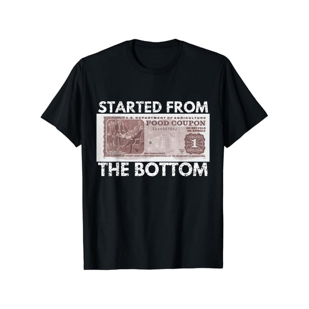 Camiseta de algodón de manga corta con meme divertido de cupones de alimentos para hombres y mujeres.