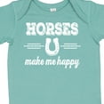 thumbnail image 4 of Inktastic Horses Make Me Happy Boys or Girls Baby Bodysuit, 4 of 5