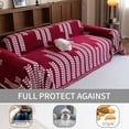 thumbnail image 5 of Smuge Couch Cover Sofa Cover Protector Slipcover, L Shape 3 Cushion Throw Sofa Towel Furniture Cover for Dogs Cats Home Decor (71"x 118", Wine Red), 5 of 9