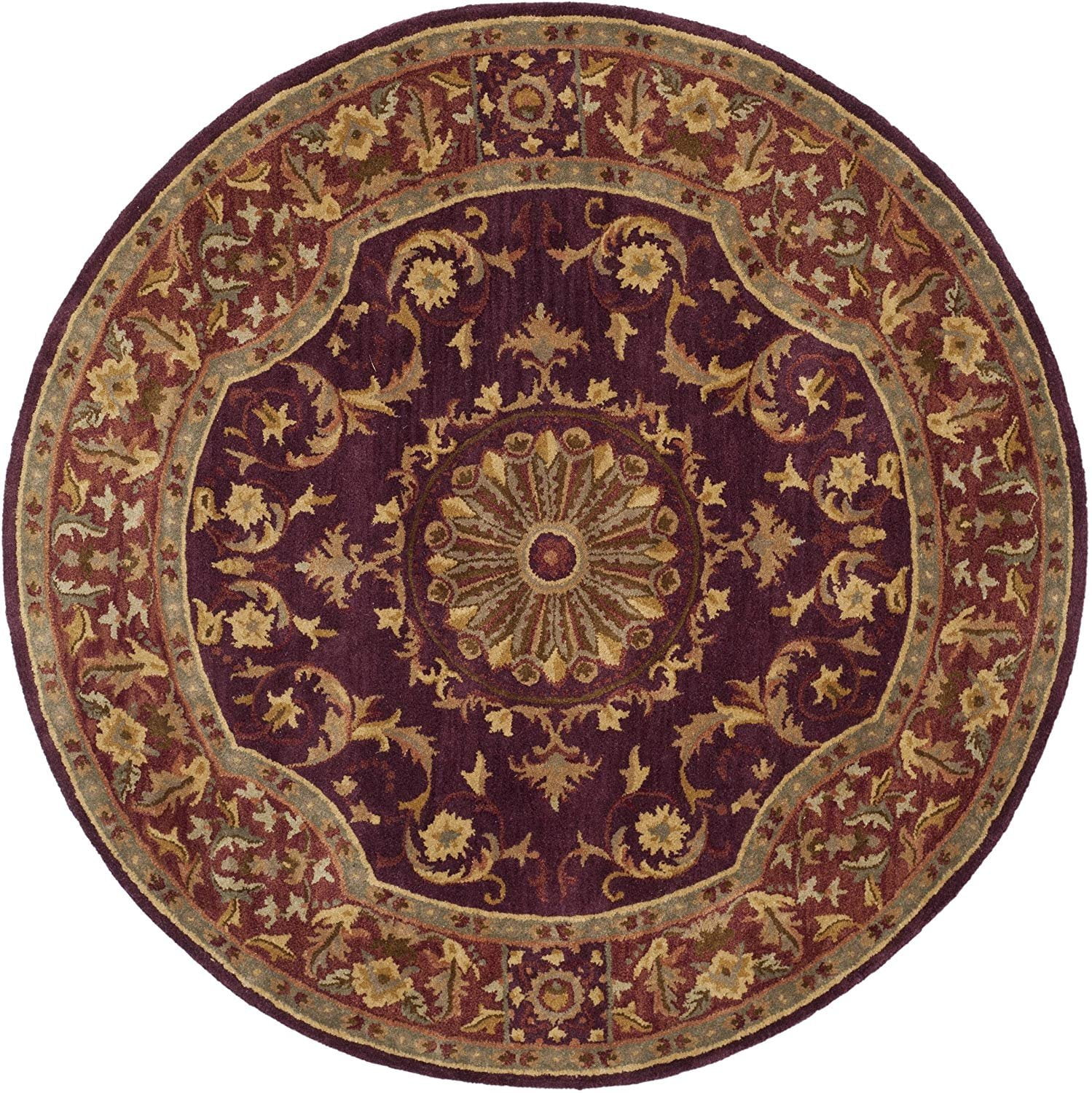 Safavieh Empire Collection EM459B Handmade Classic European Burgundy