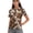 Brown Cow Print Pattern, variant on Whosucclay Breathable Golf Polo Tops, Sunflower Notes Pattern Polyester Casual Sports 1/4 Zip Polo Shirts for Tennis Gym Outdoor Sports Size Medium