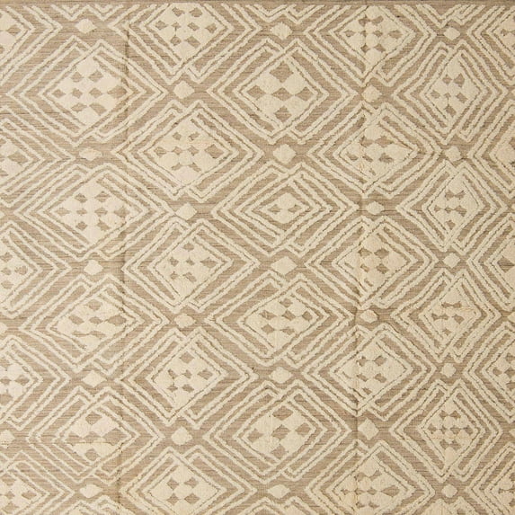Ahgly Company Machine Washable Indoor Square Abstract Light Copper Gold Area Rugs, 8' Square