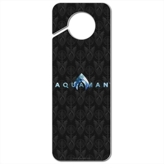 Aquaman Movie Logo Plastic Door Knob Hanger Sign