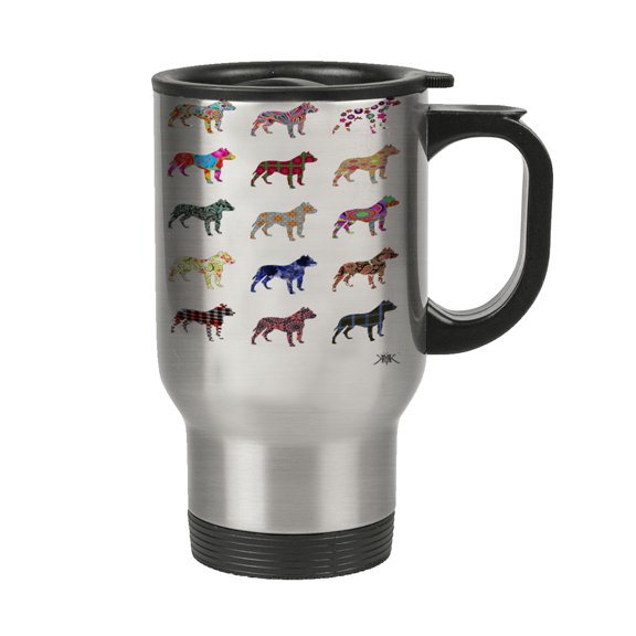 KuzmarK Insulated Stainless Steel Travel Mug 14 oz. - Pitbull Dog
