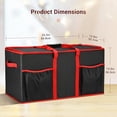 thumbnail image 3 of Christmas Ornament Storage Box,  Xmas Decoration Organizer with Adjustable Dividers - Storage Container Keeps 128 Holiday Ornaments 3-Inch, Dual Zipper Closure, 600D Tear-Proof Material(Black), 3 of 5