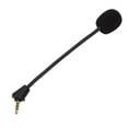 thumbnail image 1 of Mic Replacement, 3.5mm 4 Pole Pin Detachable Mic Replacement Gold Plated Curved Plug Omnidirectional  For Gaming Headsets, 1 of 8