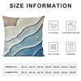 thumbnail image 5 of Creowell Pillow Covers  Teal Blue Modern Geometric Throw Pillow Covers Brown Abstract Ocean Wave Square Pillowcases Cushion Cover for Sofa Couch Bed Multi Size, 5 of 5
