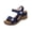 Navy, variant on Navy Women Wedge Sandals Peep Toe Platform Casual Shoes Comfortable Lightweight Outdoor Indoor Beach Footwear With Chunky Heel Design For Summer Wear