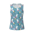 thumbnail image 4 of Easygdp Rabbit And Balloon Women's Workout Tank Top, Running Top, Hiking Shirt, Quick-Dry for Running, Yoga, Hiking - Medium, 4 of 9
