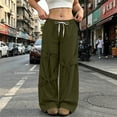 thumbnail image 5 of Gytharion Women's Bow Tie Streetwear Sweatpants with Pockets Drawstring Elastic Waist Joggers Solid Color Loose Wide Leg Pants, 5 of 8