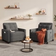 thumbnail image 4 of Aiho 3-Level Adjustable Folding Sofa Bed, Multifunctional Convertible Chair Bed with Removable Pillow-Dark Gray, 4 of 11