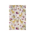 thumbnail image 1 of Floral Hanging Pocket Organizer, Cartoon Style Print of Deer and Blossoming Flower Arrangements, Printed Polyester Storage Bag with Pockets, 14" x 20", Champagne and Multicolor, 1 of 2