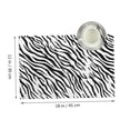 thumbnail image 2 of DouZhe Polyester Placemats Set of 4, Black Animal Tiger Stripe Pattern Heat Resistant Place Mats for Dining Table, 12" x 18", 2 of 7