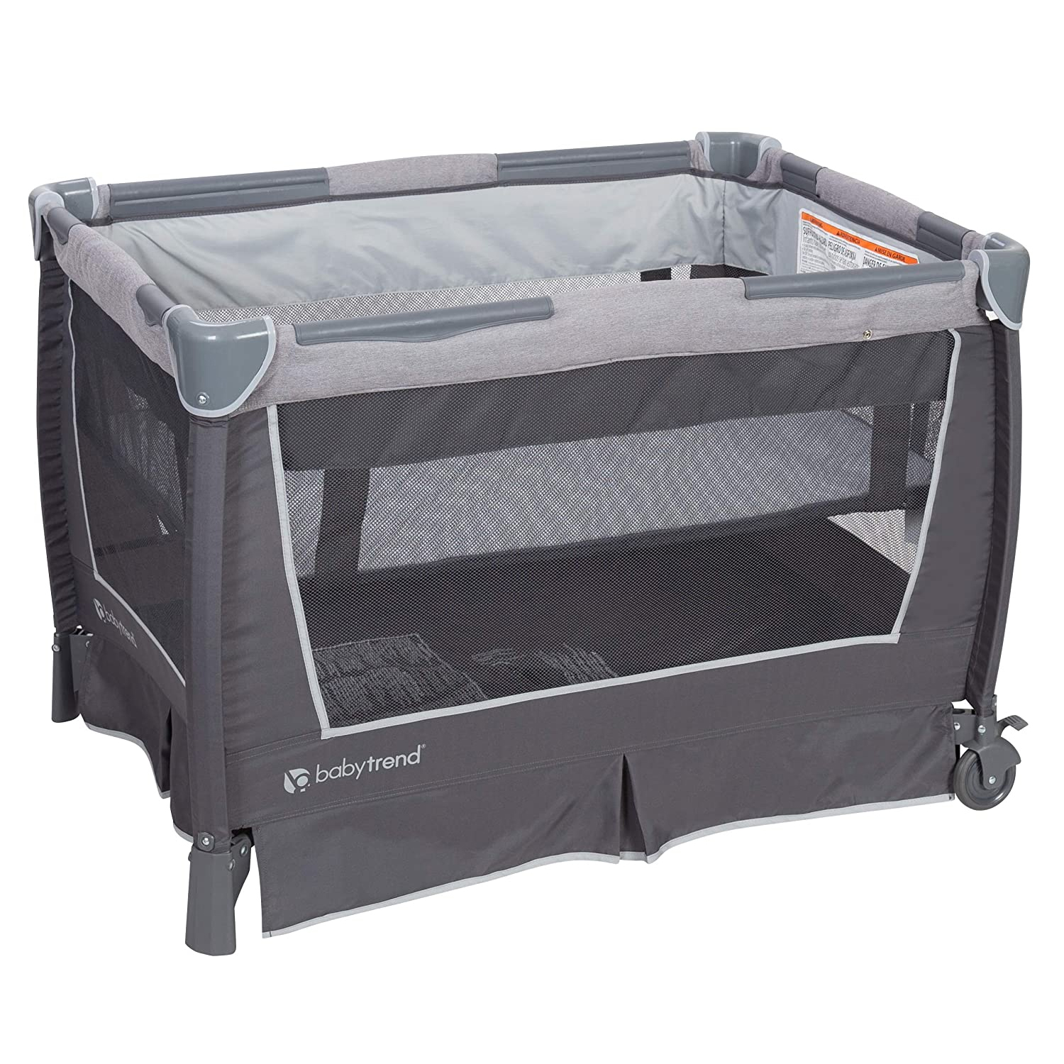 Baby Trend Retreat Nursery Center Playard with Bassinet and Travel Bag - Robin Gray - Gray - image 4 of 11